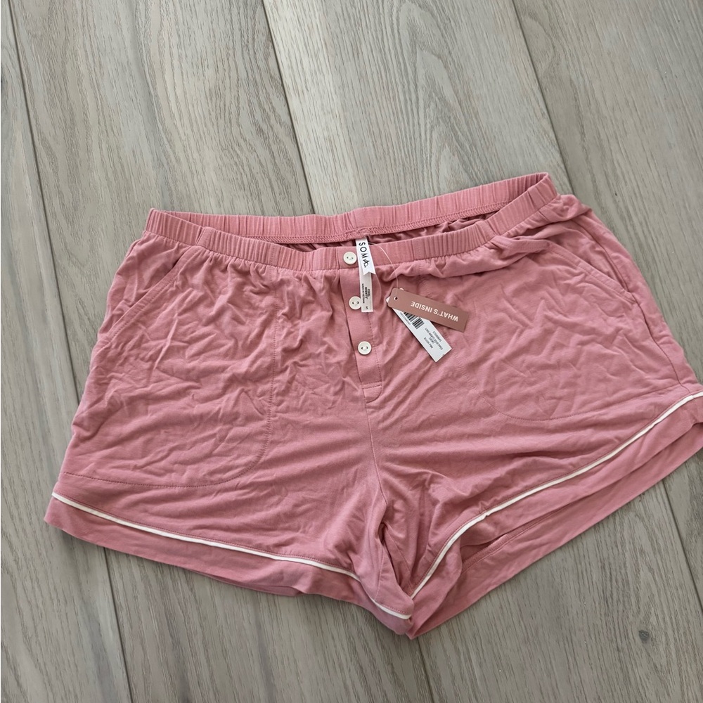 Soma Cool Nights Shorts Blush Pink with Contrast Trim